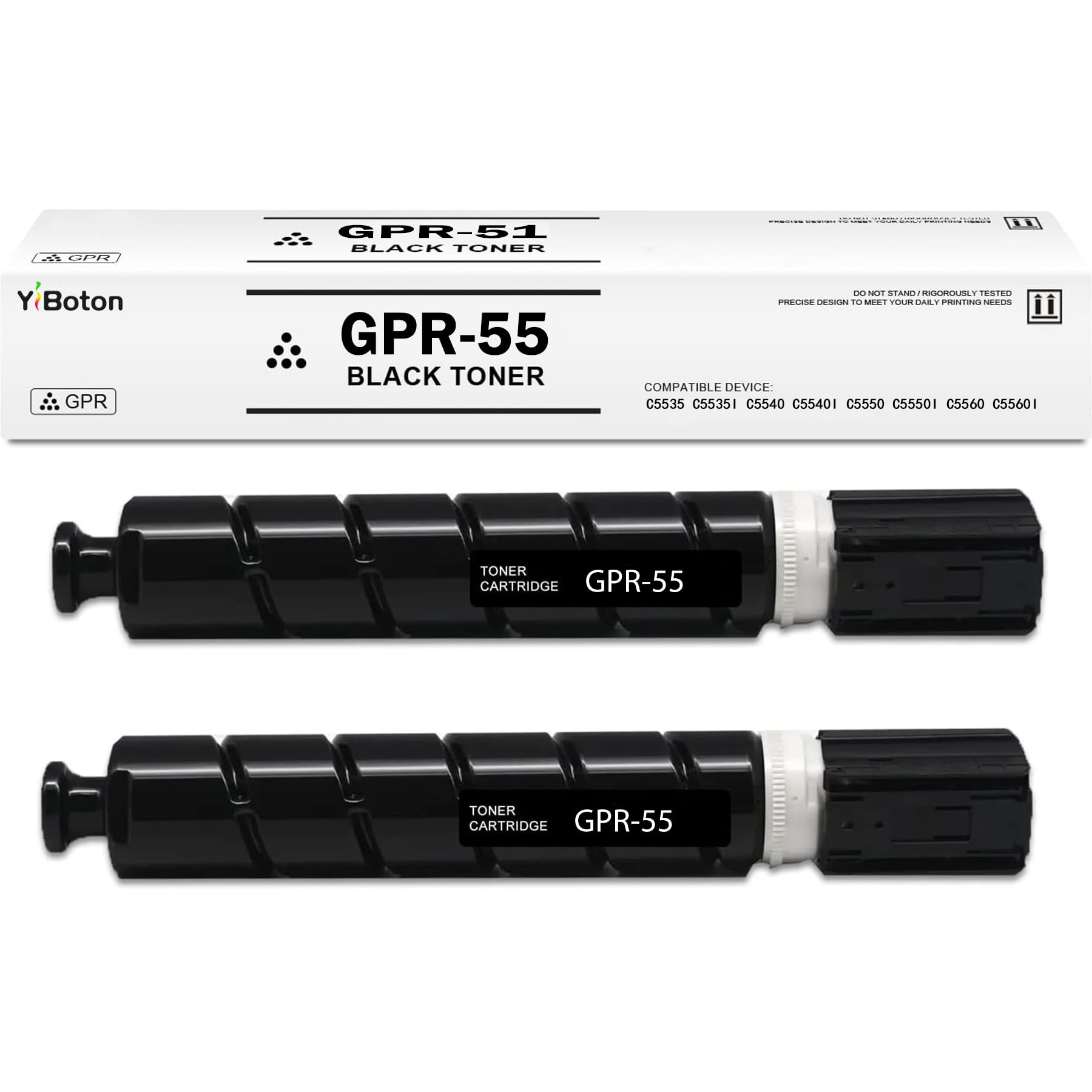 High Yield GPR-55 GPR55 0481C003AA Black Toner Cartridge 2-Pack Compatible with Canon ImageRunner Advance C5535i C5540i C5550i C5560i Printer
