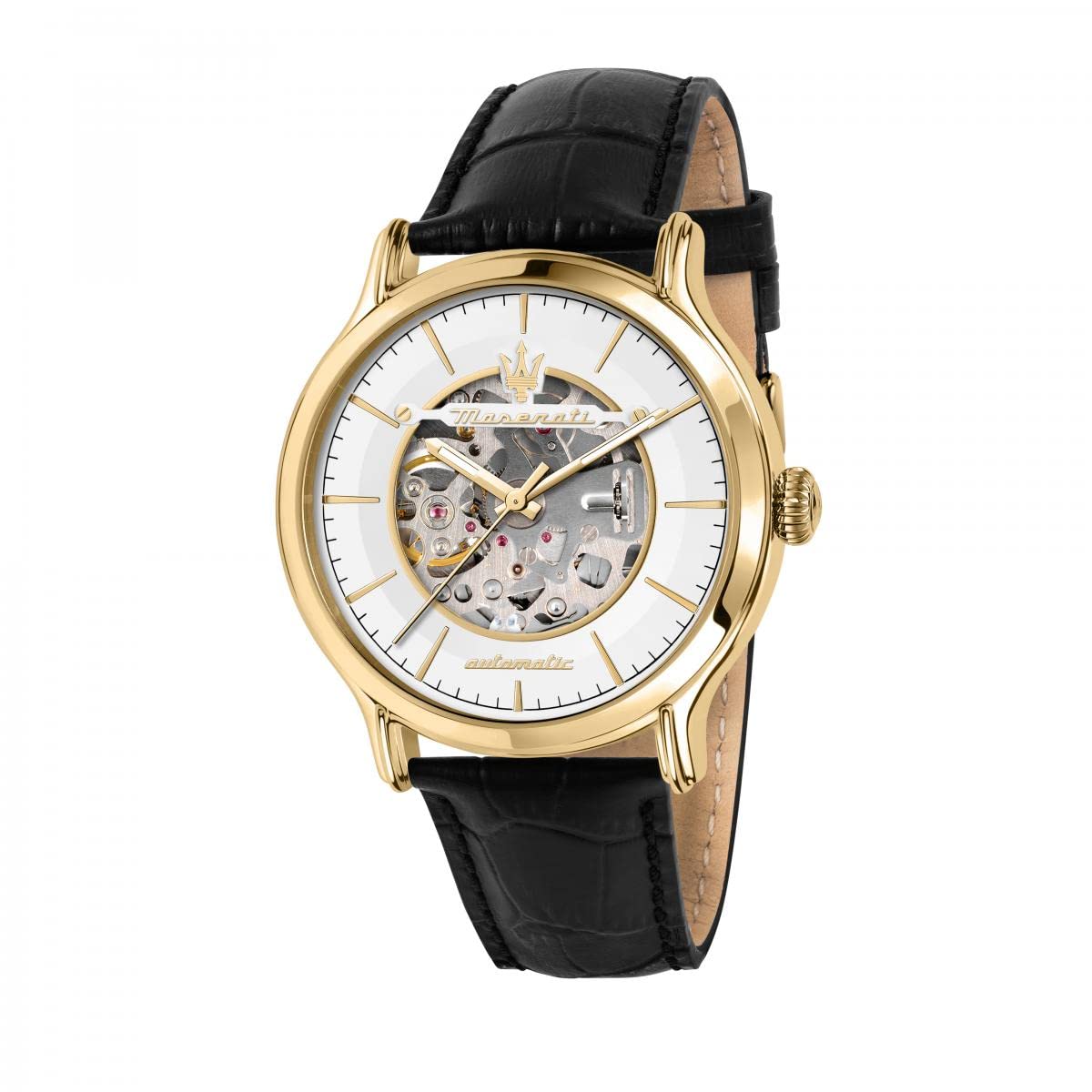 Maserati Leather Classic Analog Dial Color Skeleton Men Watch - R8821118011, Black Band (B0BW9VK1K1) Amazon Price History, Amazon Price Tracker