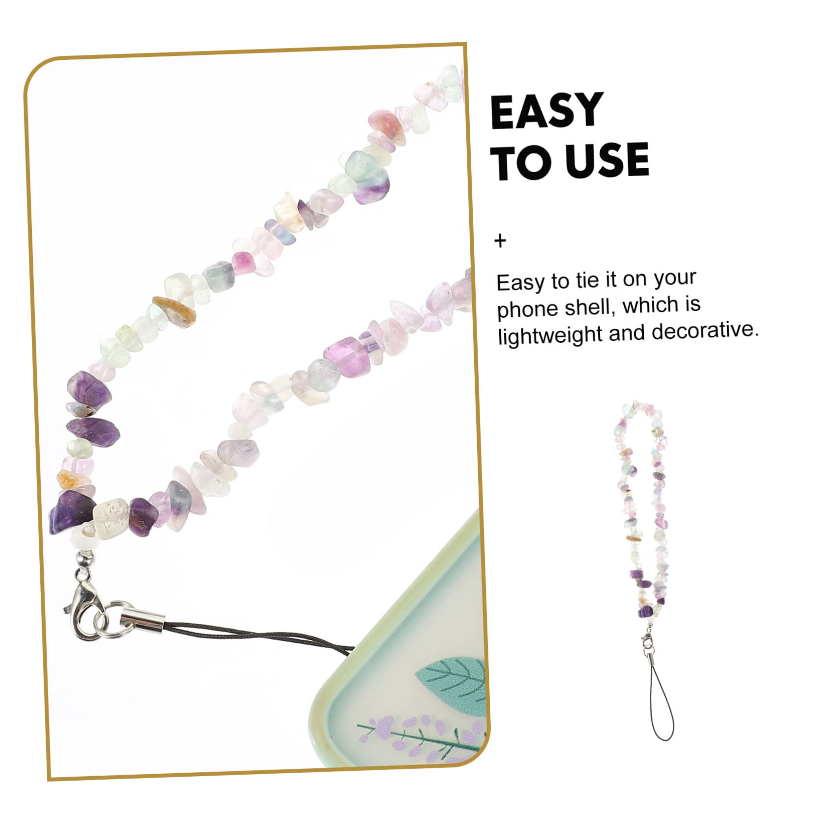 DOITOOL 8piezas Cadena De Teléfono Beads Cuerda Antideslizante Para Móvil Accesorio Decorativo y Práctico Para Llevar Teléfonos Cámaras y Llaves
