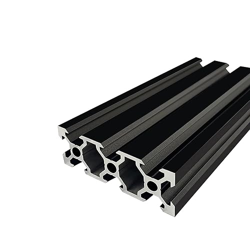 Coavoo Extrusión de aluminio 2060 de 48.03 pulgadas  48.031in de longitud, ranura en V, negro, 1 paquete, aluminio extruido de 0.787in x 2.362in, 20