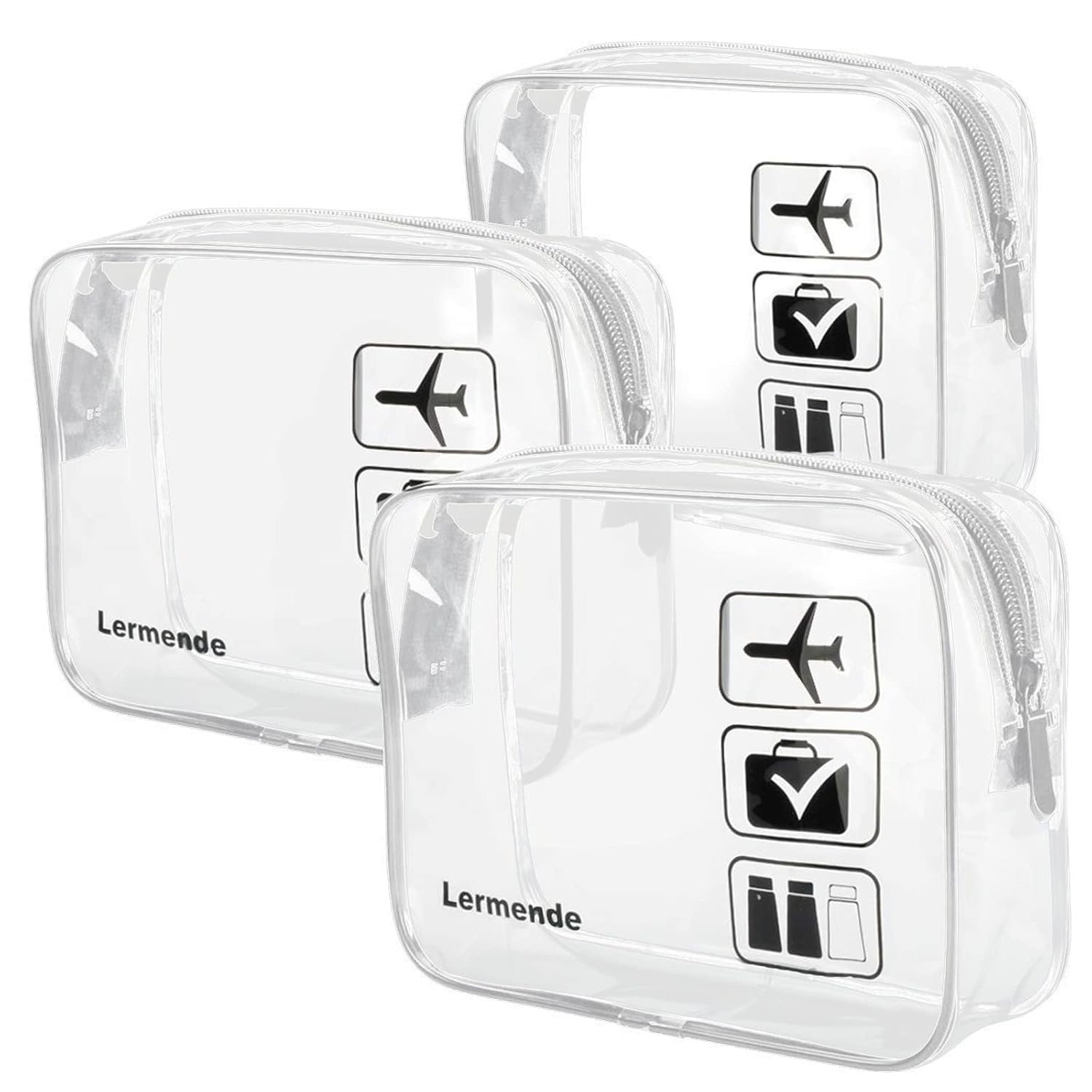 Lermende Transparente Kulturtasche, Flüssigkeiten Beutel Handgepäck TSA-geprüft Kosmetiktasche,Transparente Tasche Flughafen-konforme Tasche,Reisebeutel Flugzeug 1 Liter.