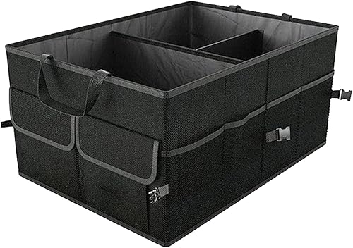 Foldable Car Storage Box, SUV Organizer for Trunk  Portable Car Accessories, Multipurpose Storage Container, Ideal for Grocery Bags or Daily, Helps