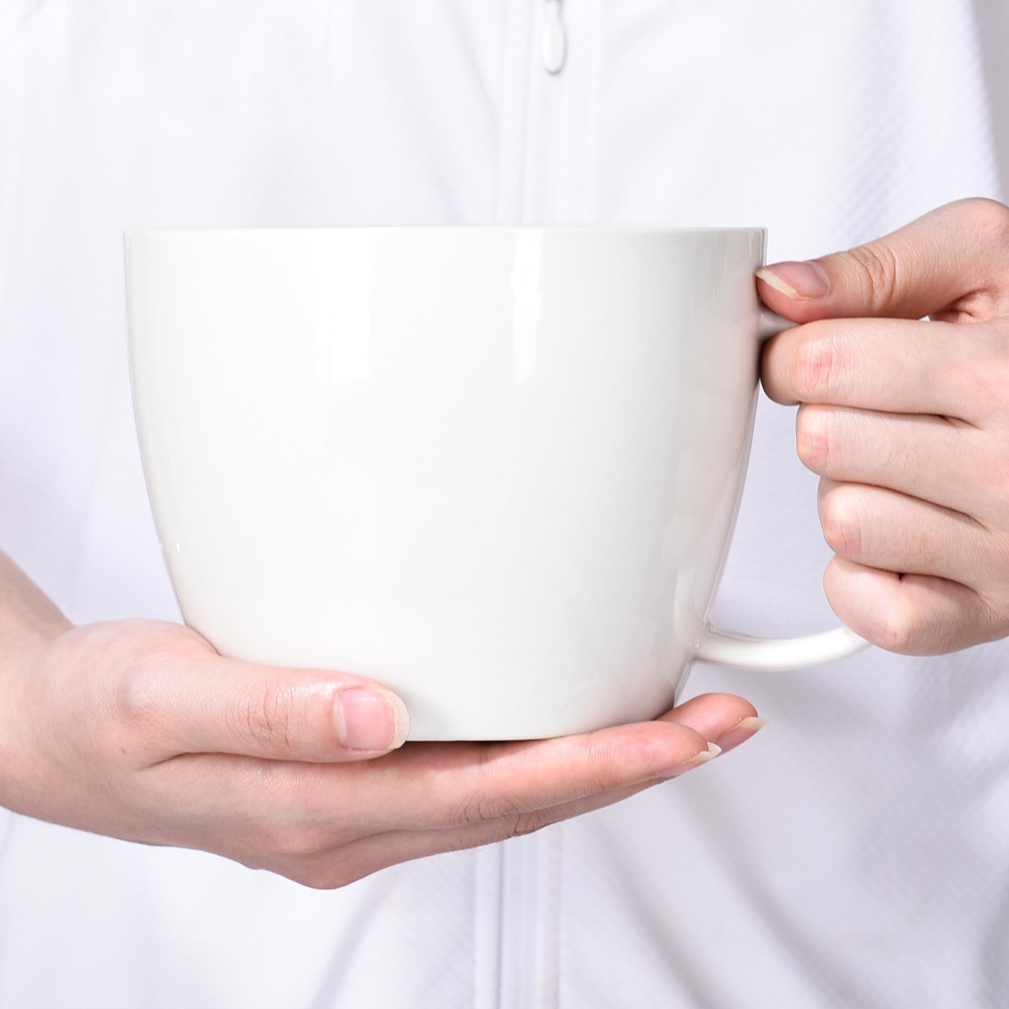 Amazon.com: fMSDD 30 oz 900ml Large Coffee Mug Ceramic Jumbo Soup Bowl with  Handle Cereal Mugs, Big Coffee Cup for Latte, Cappuccino, Cocoa, Hot  Chocolate, Milk, Tea, Breakfast Mulled Drinks, White :