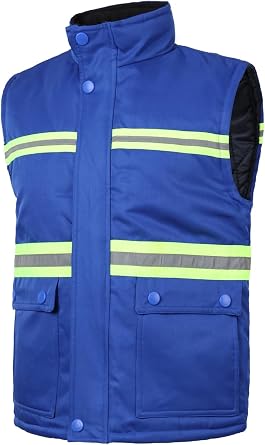 Winter Safety Vest for Men Hi Vis Insulated Utility Vest Padded Reflective Work Vests