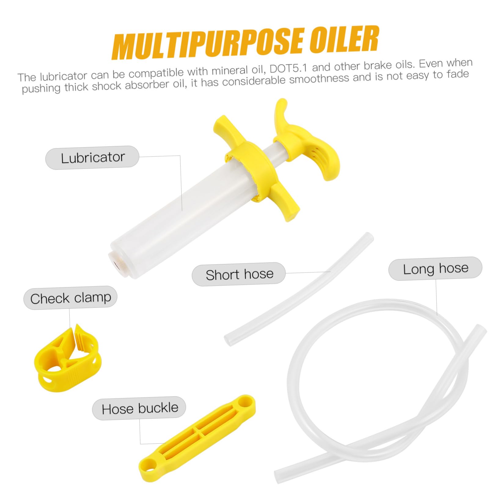 Kit de Purga y de Frenos Hidráulicos para Bicicleta de con Inyector de Aceite Mineral y Conectores Múltiples Herramienta de y Reparación Compatible con Sistemas de Freno y