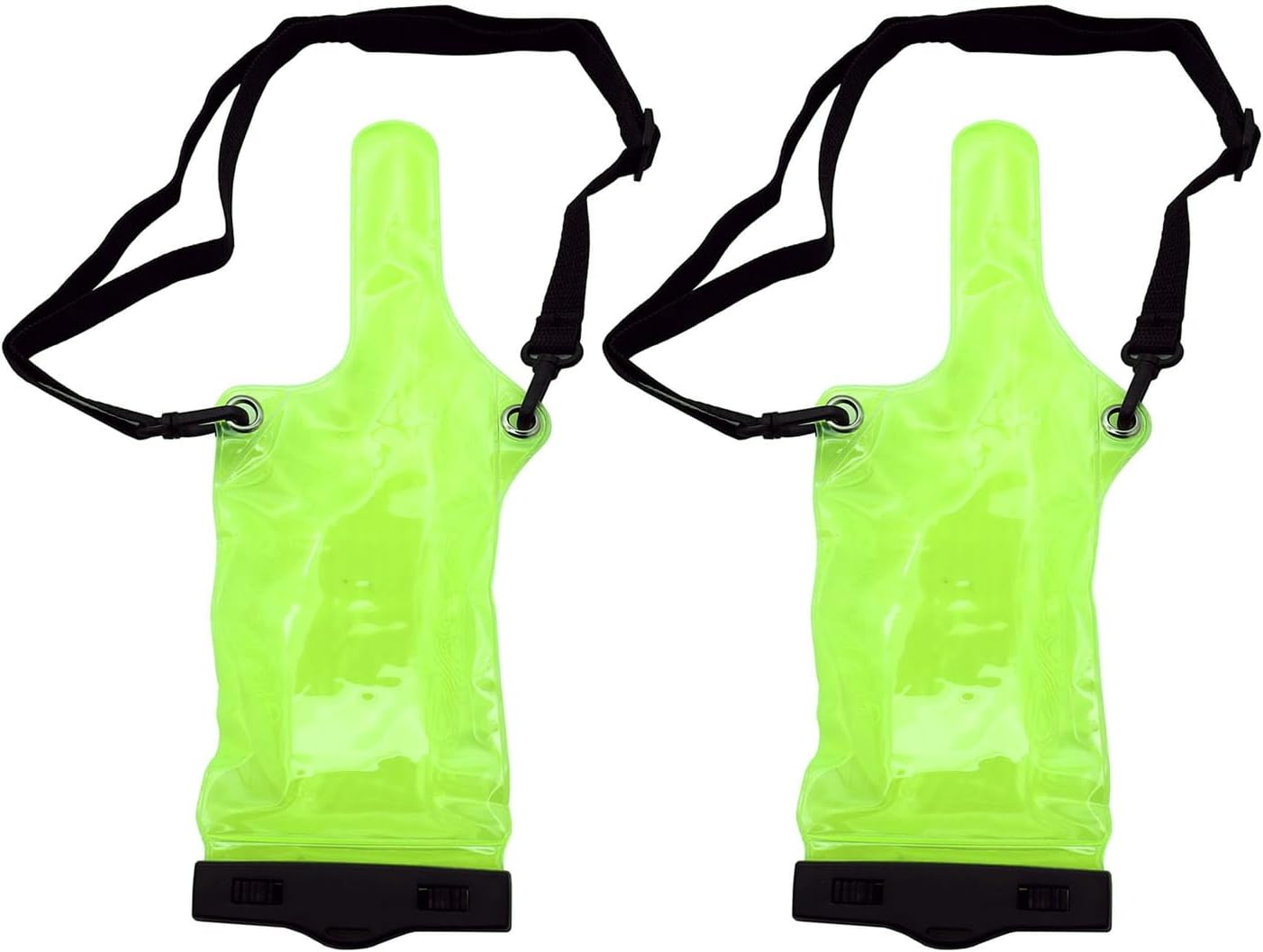 2Pcs Two Way Radio Waterproof Rainproof Bag Case Pouch for Motorola Kenwood Midland Walkie Talkie (Green)