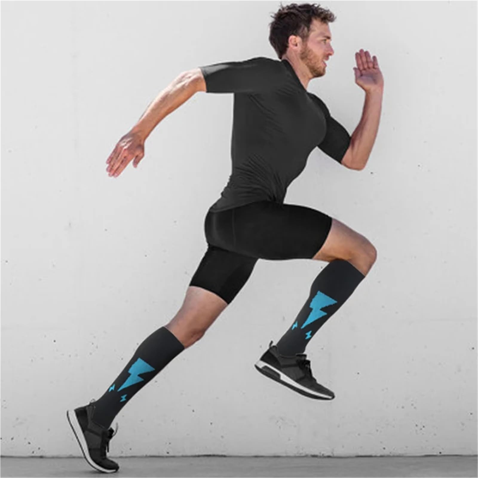 Calcetines de compresión a rayas de dibujos animados para hombres y mujeres, calcetines de compresión para diabéticos, venas varicosas, 3 pares