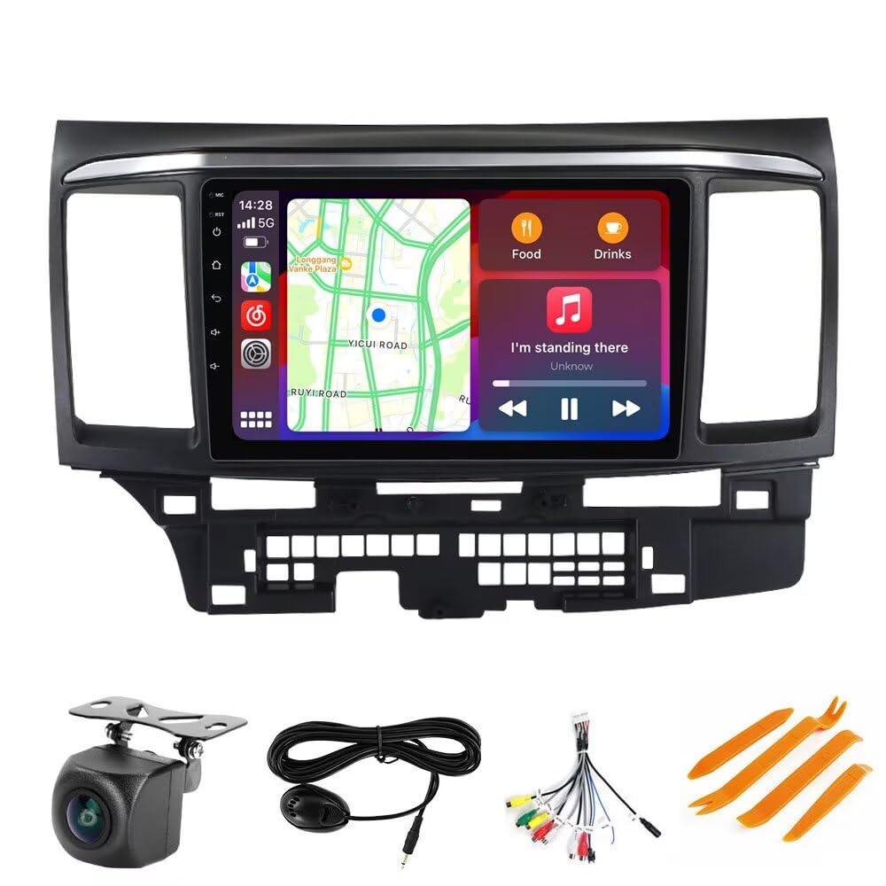 Android Radio Stereo for Mitsubishi Lancer EVO X 2008-2017,Biorunn 9 Inch Octa Core GPS Navi Wireless Wired Car-Play Android Auto IPS FM AM RDS DSP,