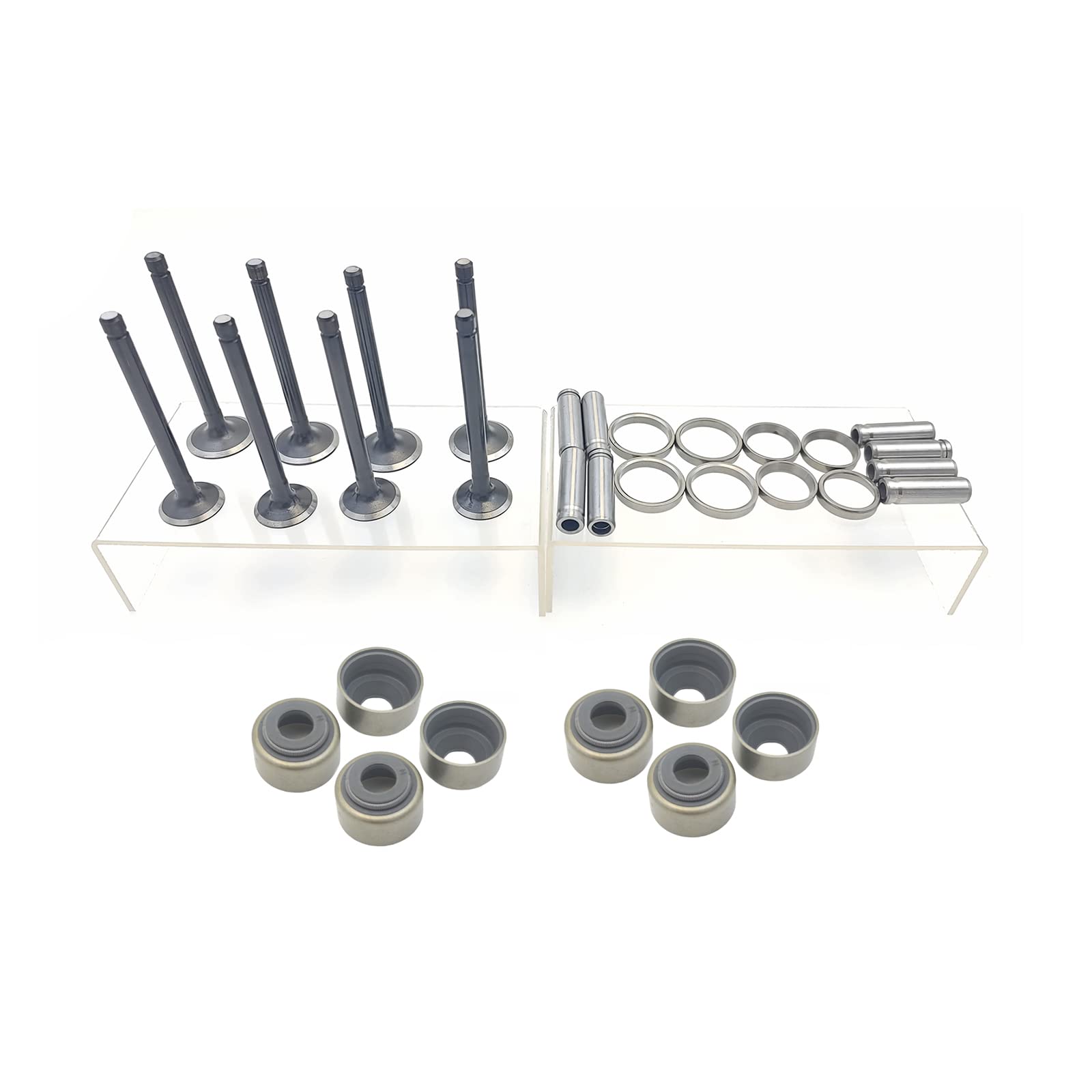 B3.3 Valves Set + Valve Stem Oil Seal Set for B3.3 QSB3.3 Huyndai Cummins Doosan D20S D25S3 D30S3 Daewoo forklift Aftermarket Parts Valve Guides & Intake Valves & Exhaust Valves & Valves Seats