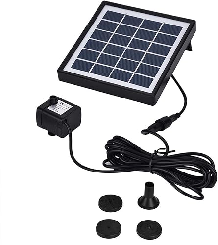 Jeffergrill - Bomba de agua sumergible solar en miniatura sin escobillas de 1,5 W para acuario, fuente, estanque
