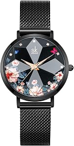 SHENGKE - Reloj de Pulsera para Mujer, diseño Creativo, para Mujer, de Lujo, para Mujer, de Malla