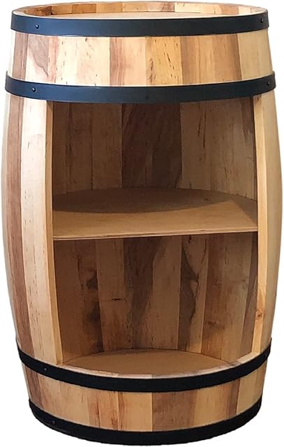 weeco Wooden barrel, Wine Cabinet 81cm, Barrel Wine Rack, New Drinks Cabinet Bar