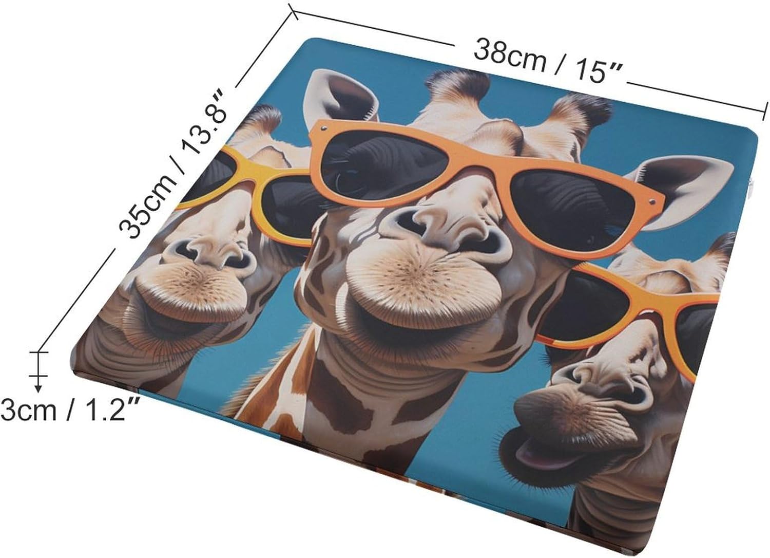 Giraffe Family- Floor Pillow Meditation Yoga Cushion Square Chair Cushion Pillows Seating for Adults