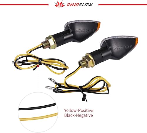 Miniatura 3 de INNOGLOW 2 focos LED direccionales, luces parpadeantes ámbar, aptas para motocicletas Choppers, Cruisers, Touring