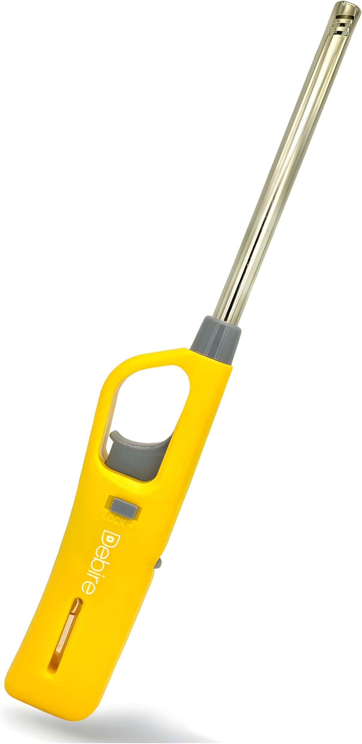 Plastic Steel Gas Lighter for Stove/Candle, Kitchen Flame Adjustable and Refillable, Safety Child Lock, Multicolored (Red/Blue/Yellow/Black)(Gas Lighter -1)