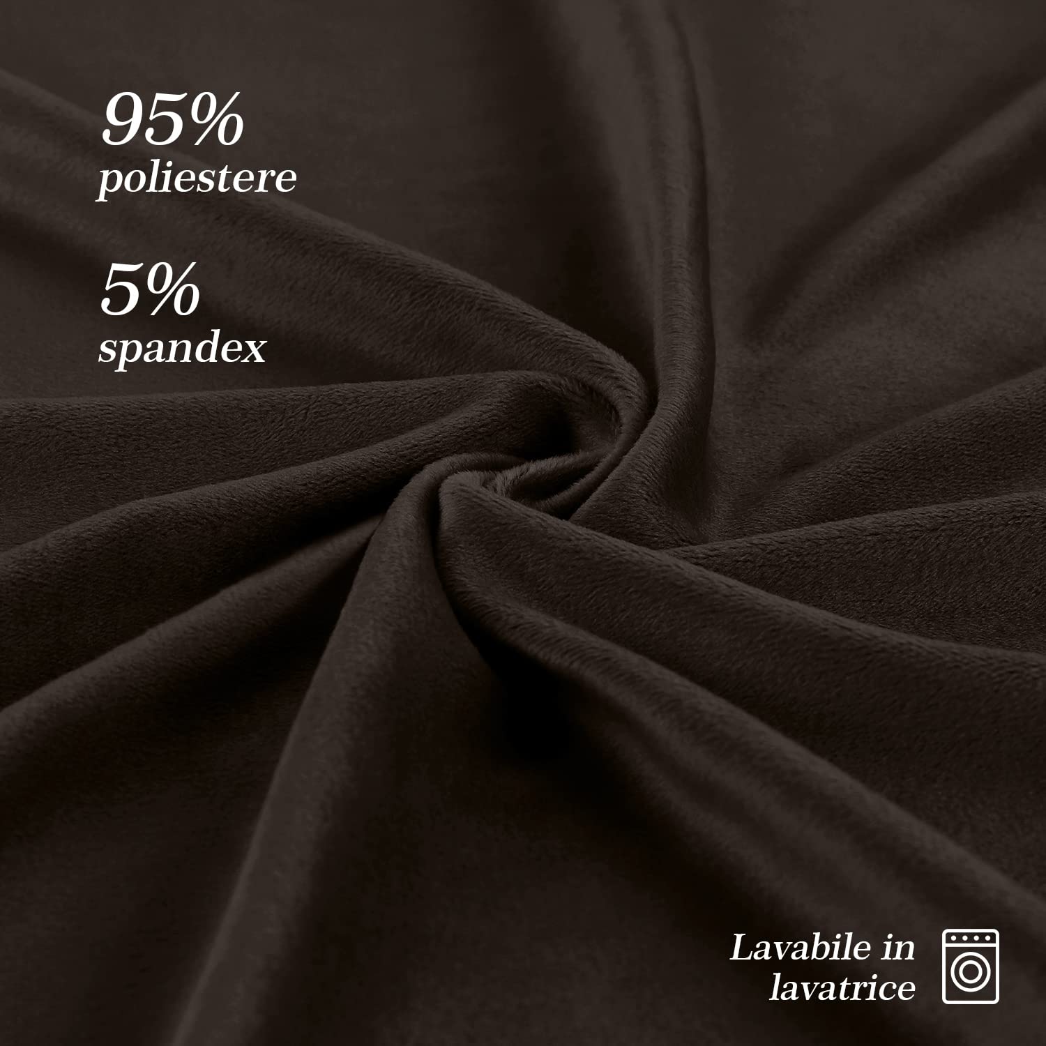 TAOCOCO Copri Testiera Letto, Testiera Letto Matrimoniale, Copritestiera Elastico, Morbido Tessuto Velour Stretch, Lavabile, Design All-In-One, Cioccolato, 180-200cm