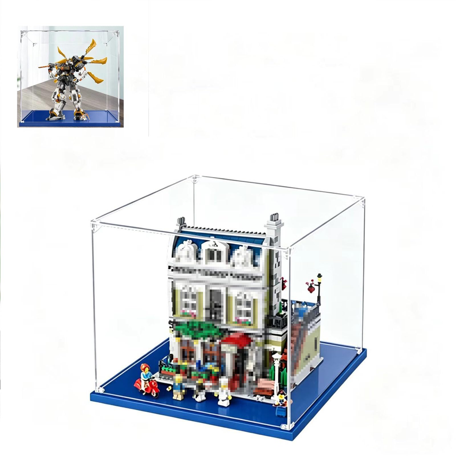 45x46x45cmAcryl Vitrine für Modellautos, Schaukasten für Figuren, | Transparente Acryl Vitrine Staubdichte Box,/für LegofürStatuen,fürArchitektur fürAutomodelle Sammlerstücke Schaukasten Box