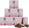 TRUMIRI Incense Cone Holder Bundle with Satya Fresh Rose Incense Dhoop Cones - Pack of 6 (Approx 72 Cones)