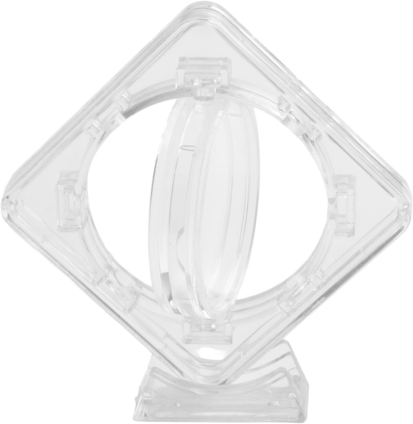 Acrylic Coin Display Case for 40mm Commemorative & Medals – Transparent Storage Box with Stand, Small Round Coin Holder and Collection Box