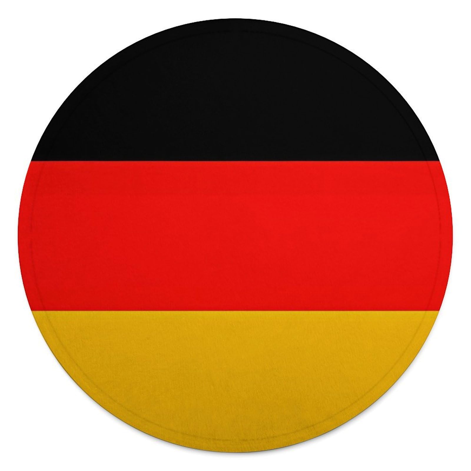 Couverture ronde drapeau Allemagne flanelle plaid polaire 140 cm