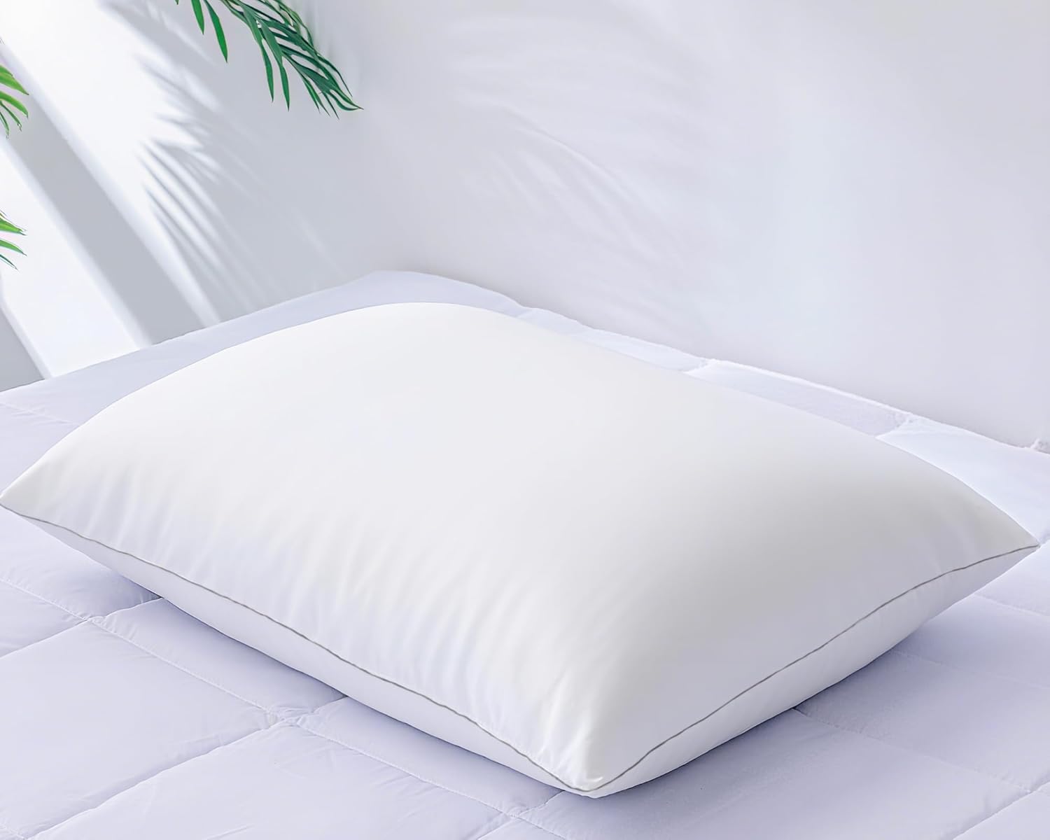 ANSSO King Size Down Alternative Pillow-Suitable for Hotel Sleep,Soft White Polyester Fiber Fill 900+ Fill Power,20x30 Inches Bed Pillow for Neck Pain Relief,Support for Side (1 Pack White 9)