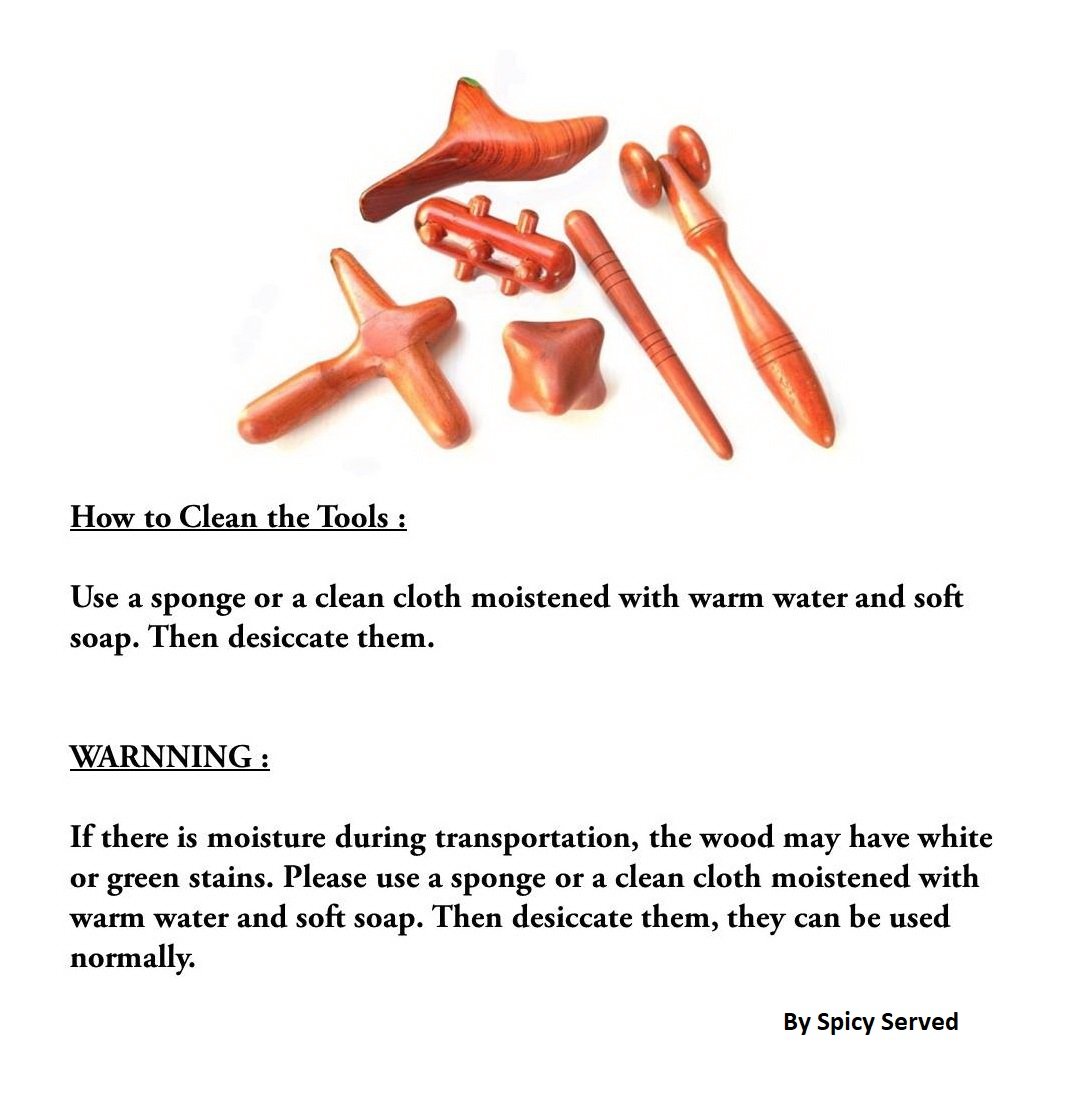 Set 6 Pcs. Reflexology Traditional Thai Massage Wooden Stick Tool Hand