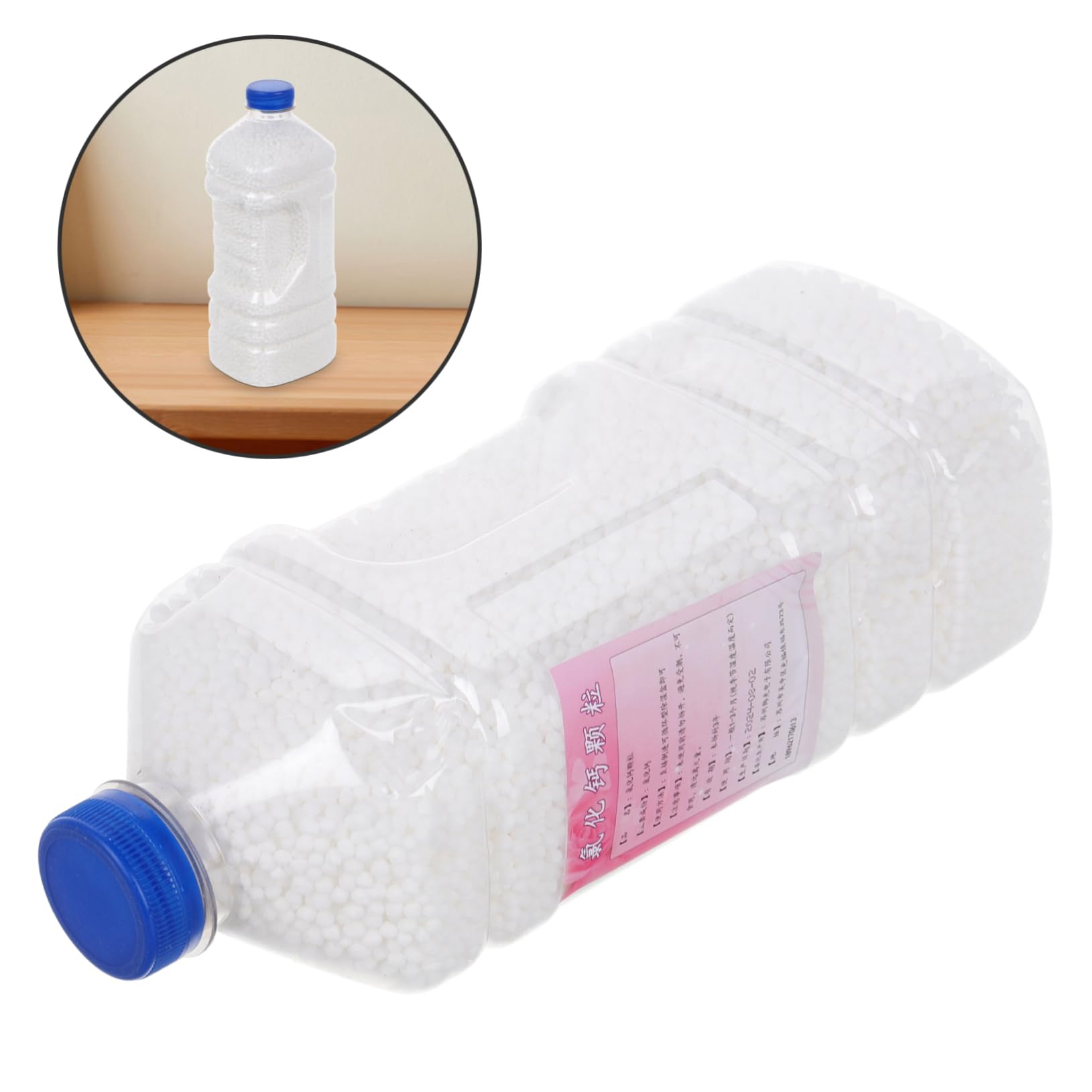 Déshumidificateur Recharge de Granulés de Calcium, Boîte Plastique Blanche