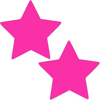 Sasswear Neon Star Pasties Nipple Covers, Glow Pasties for Raves, Festivals, Lingerie, Made in USA