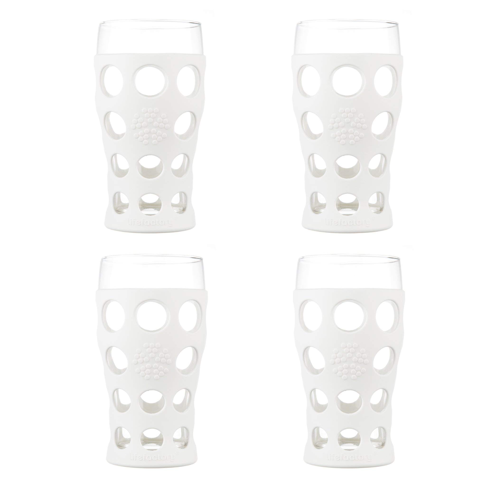 Verre avec manchon silicone Lifefactory pour vos pique-niques et repas sur la terrasse