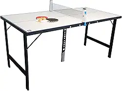 Bel - Mini Mesa de Ping-Pong Portátil com Kit 1 Rede Retrátil + 2 Raquetes + 3 Bolinhas