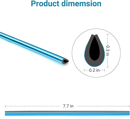 Miniatura 7 de Tira de salida de ventilación de coche, 20 unidades, color azul, cromada, PVC, aire acondicionado, salida de ventilación, decoración, tira de