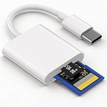 SD Card Reader for iphone USB C Memory Cards Reader OTG Adapter Dual Slot for Micro SD/TF Card for MacBook Air Pro,iPad Pro/mini/Air, iPhone 15/Plus/Pro/Pro Max,Camera Card Viewer