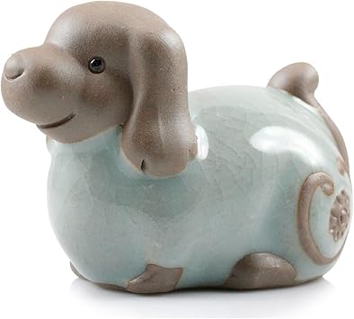 Chinese Zodiac Figurines, Zisha Ceramic Zodiac Animals Figures 2026 Feng Shui Home & Office Decor Meaningful Cultural Gift,Dog