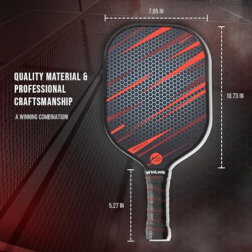 Miniatura 4 de JP WinLook Juego de 2 paletas de pickleball de fibra de vidrio para mujeres y hombres con 3 pelotas de pickleball para jugar en interiores o