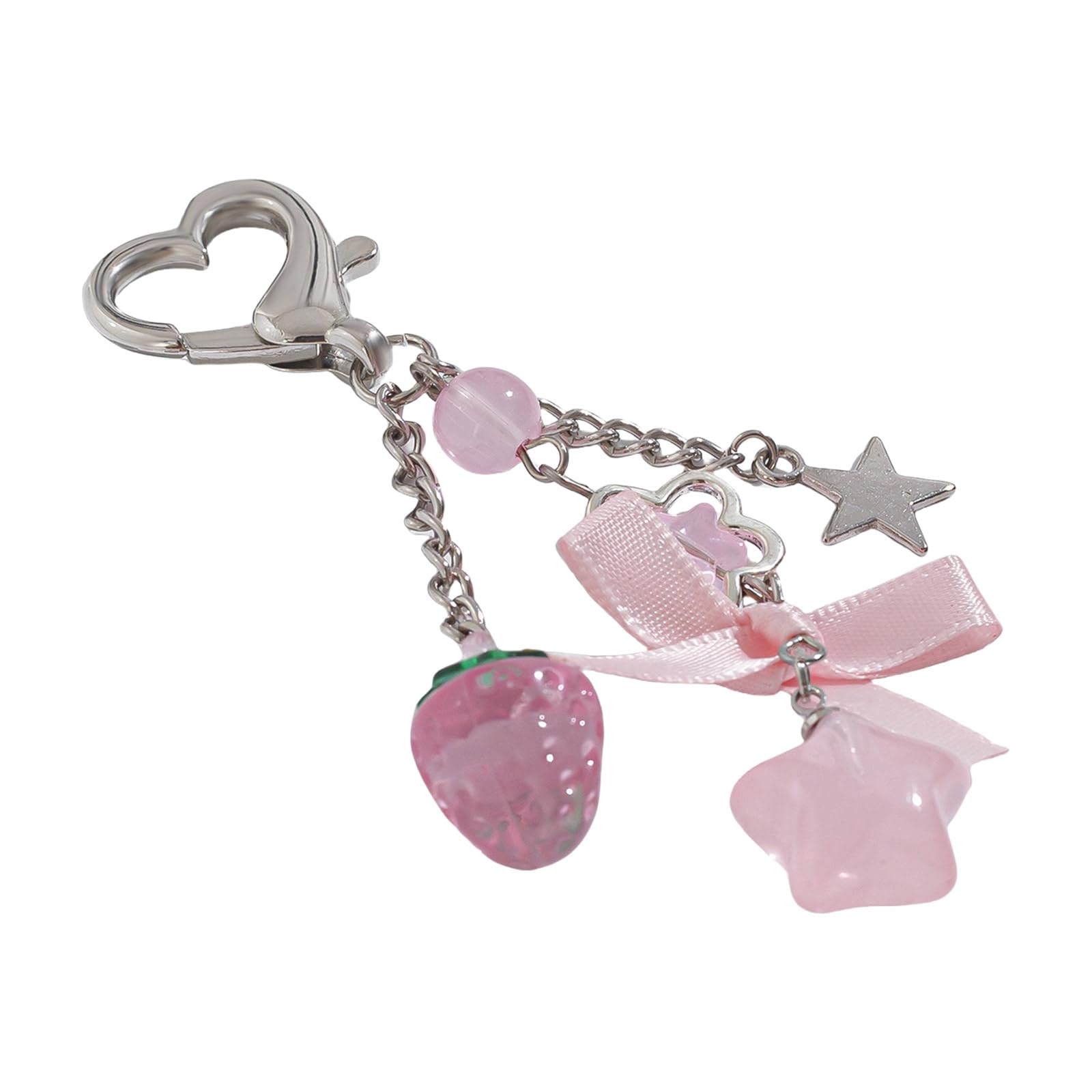 Porte-clés Pendentif Fraise Mignon En Alliage - Accessoire Pour Sac à Main Femme