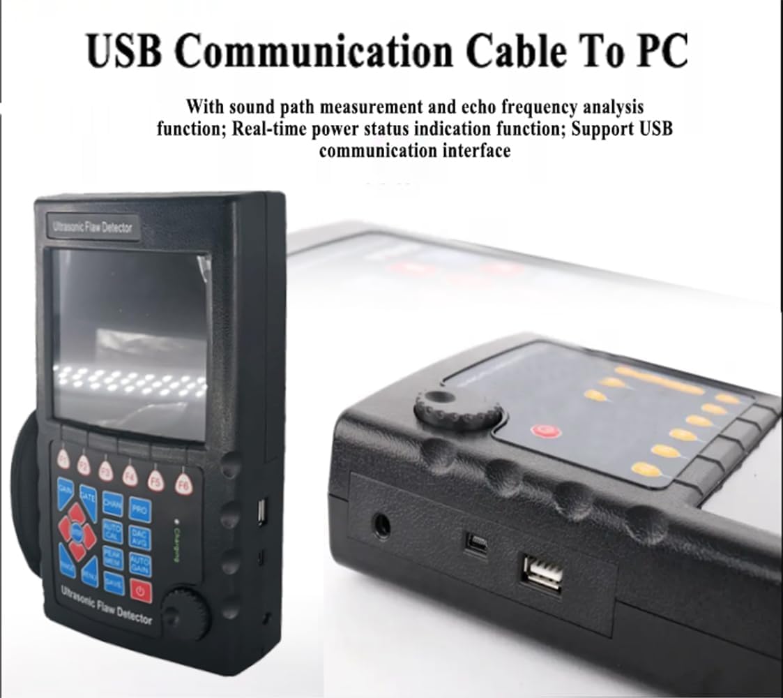 Ultrasonic Flaw Detector B scan Ultrasonic Flaw Meter with Range 0 to 10000mm Automated Calibration Frequency Range 0.2 to 20MHz IP65 Standard PC Software Automated Gain