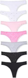 Victoria's Secret Women's Cotton Thong Underwear, Panties for Women, Multi Pack (XS-XXL)