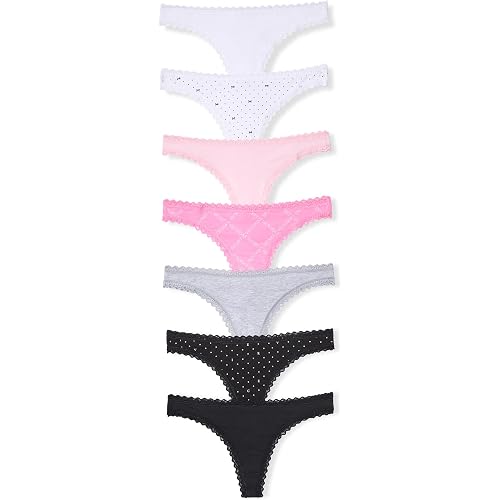 Victoria's Secret Women's Stretch Cotton Thong Panties, Underwear Pack