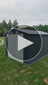 Amazon.com : DAUSOLA 8.3x12 FT Outdoor Storage Shed, Metal Garden