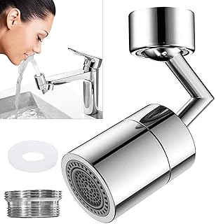 Aireador Grifo Cocina Apto Fregadero Aireadores 360 ° Extensor de Grifo Giratorio Adaptador Grifo Giratorio Extension Grifo Cocina Cabezal Grifo Cocina 2 Modos Adecuados para Baño y Cocina