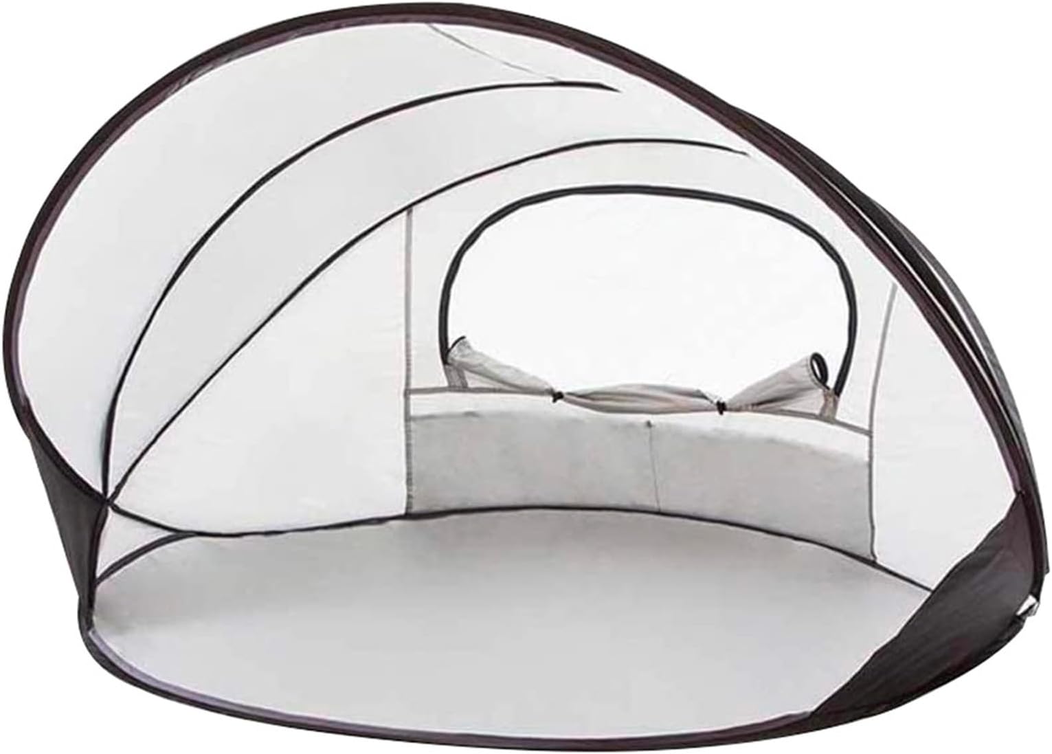 DERYANBV Beach Tent XXL - Pop-Up - Silver - Suitable for 2-3 Persons - Sun and Wind Protection - Easy to Set up - Including Carrying Bag