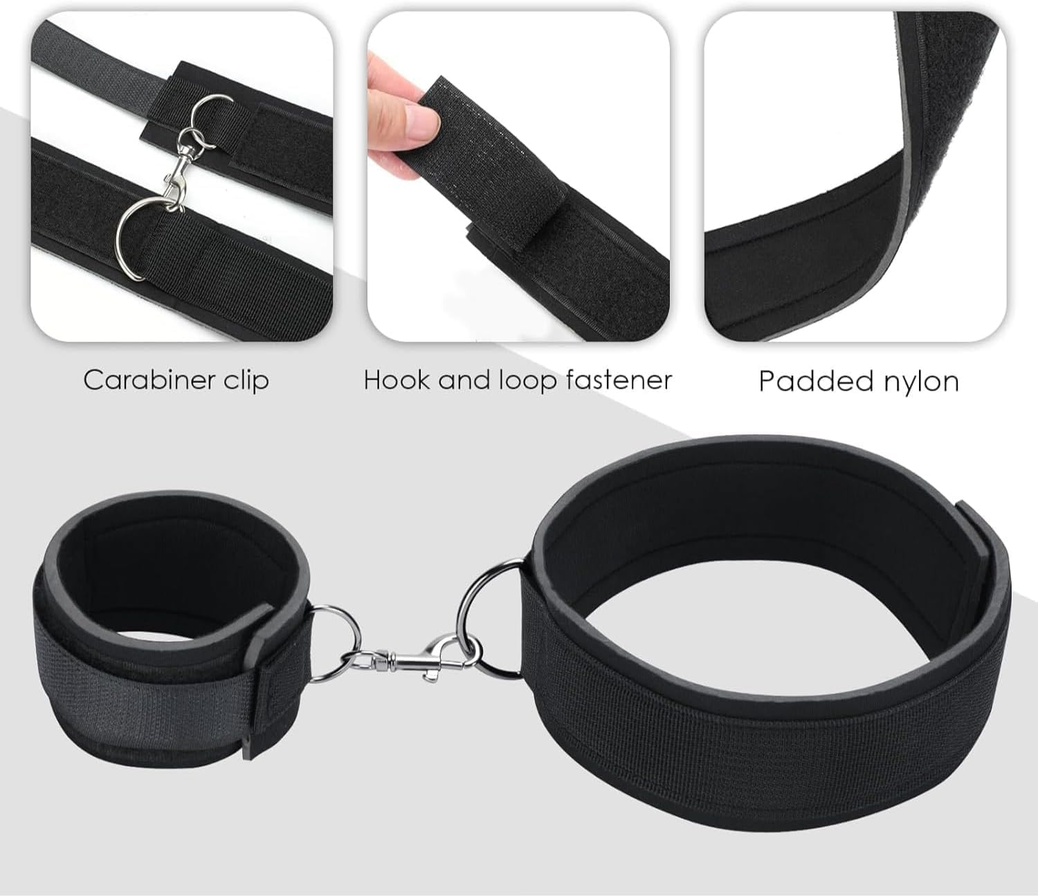 Accessori Sportivi per Coppie in Nylon Nero Resistenza Regolabile – per esercizio in coppia​ - ZF1020