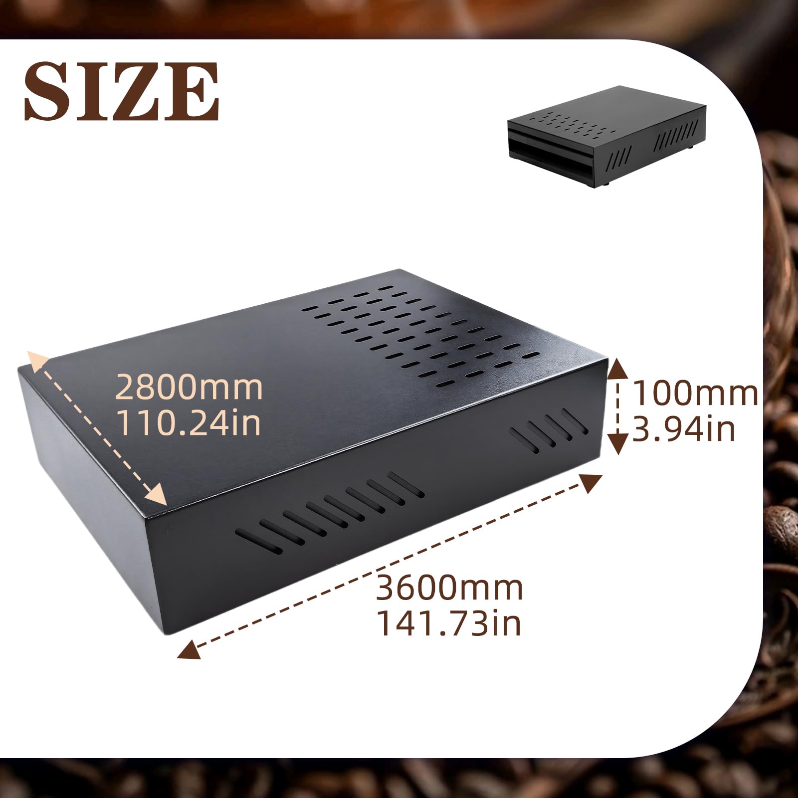 Kaffee Klopf Box Behälter, Edelstahl Kaffee Abklopfbehälter Sudschublade mit Klopf-Stick, Verdickter Espresso Satz Behälter für Zuhause/Büro/Restaurant (Schwarz)