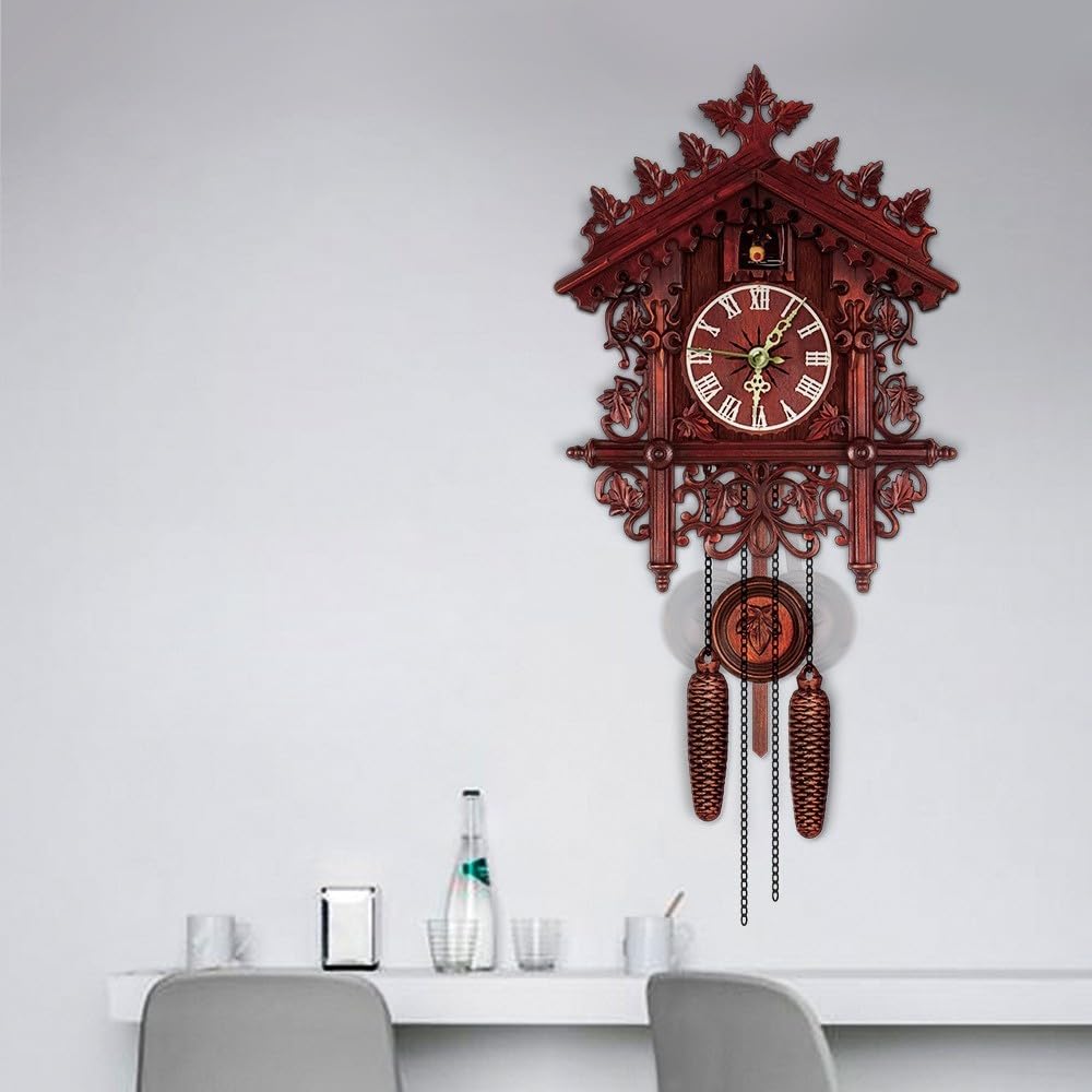 Horloges coucou vintage fabriquées à la main avec grand chiffres romains pour salon, maison, chambre, bureau, hôtel (KB-201)