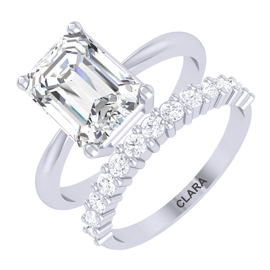 clara 0.925 Solitaire Collection Sterling Silver and Cubic Zirconia Band Ring for Women-picture-42