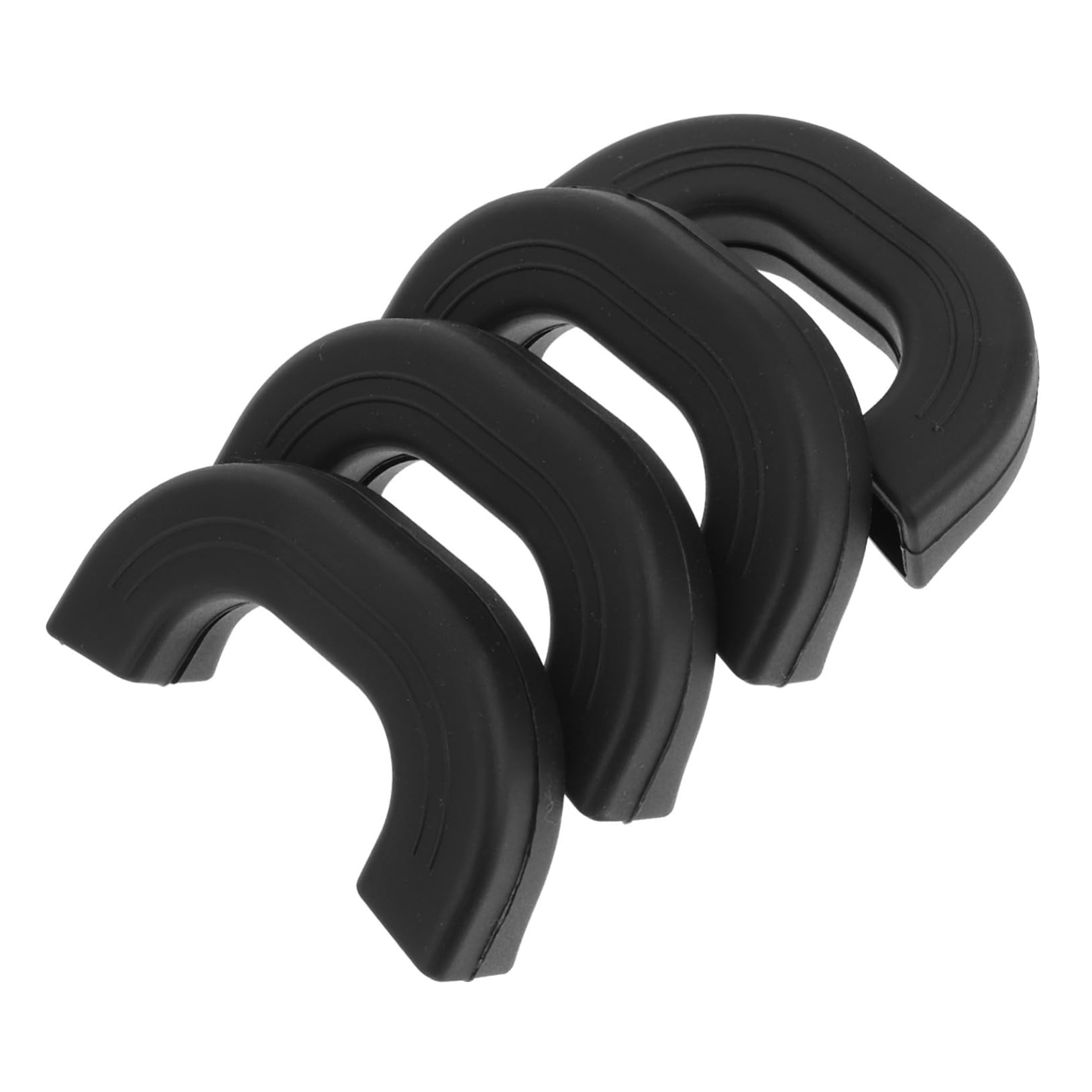 4 Piezas Protector de Asas de Silicona para Ollas Antideslizante y Resistente al Calor Funda para Mangos de Cocina de Negro Grande y Flexible para Seguro Horno y Estufa