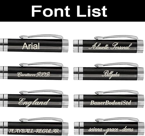 Vista 38 de Aolun Bolígrafos personalizados, bolígrafo grabado personalizado con tu nombre o mensaje, repuesto mediano recargable, regalos personalizados