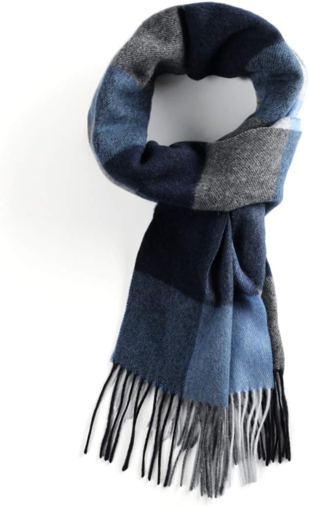 Unisex 100% Wool Scarf for Men Women Warm Winter Scarves - Image 5