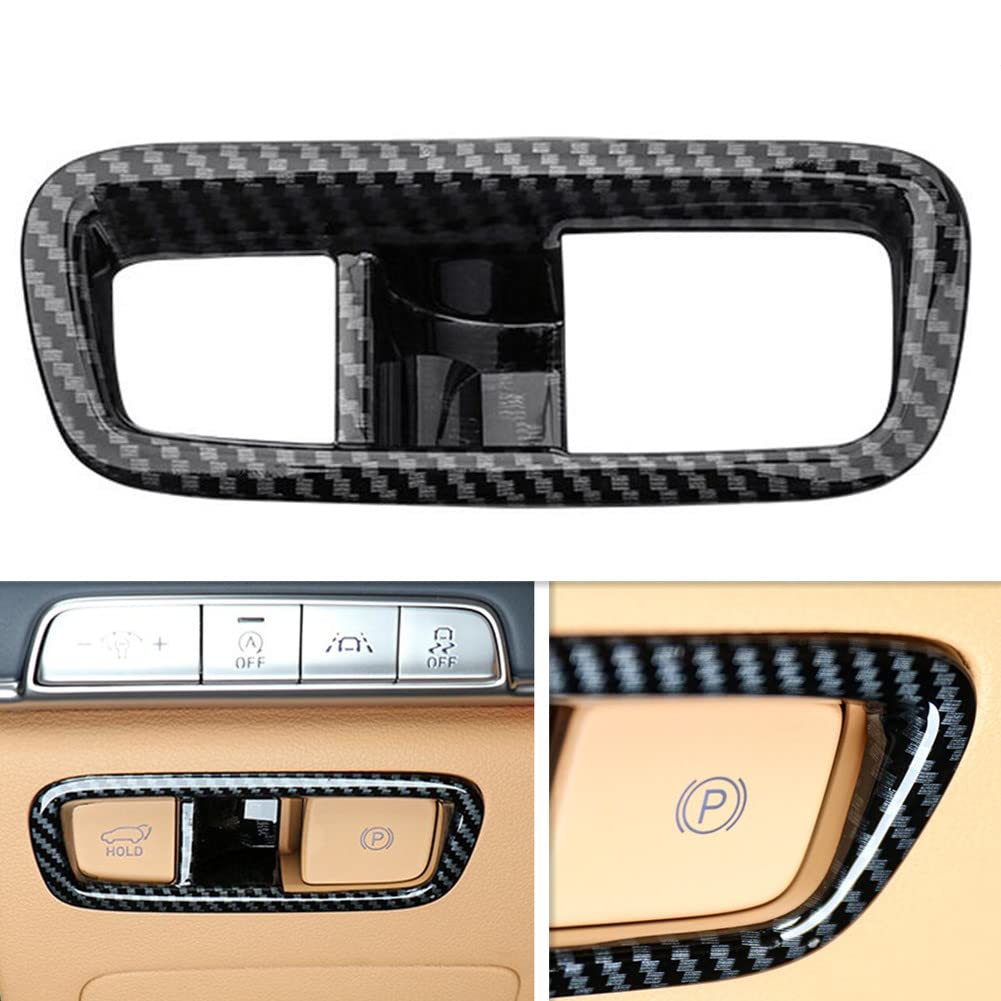 Cnaurda Carbon Fiber Style Car Front Lamp Adjust Button Panel Cover Interior Button Panel Protective Sticker Compatible with 2020 2021 2022 Genesis GV80 Accessories