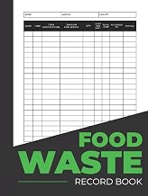 Food Waste Record Book: Large Hardback & Hardcover Food Waste Log Book & Food Waste Tracker For Restaurants, Home, Bars & Catering Business